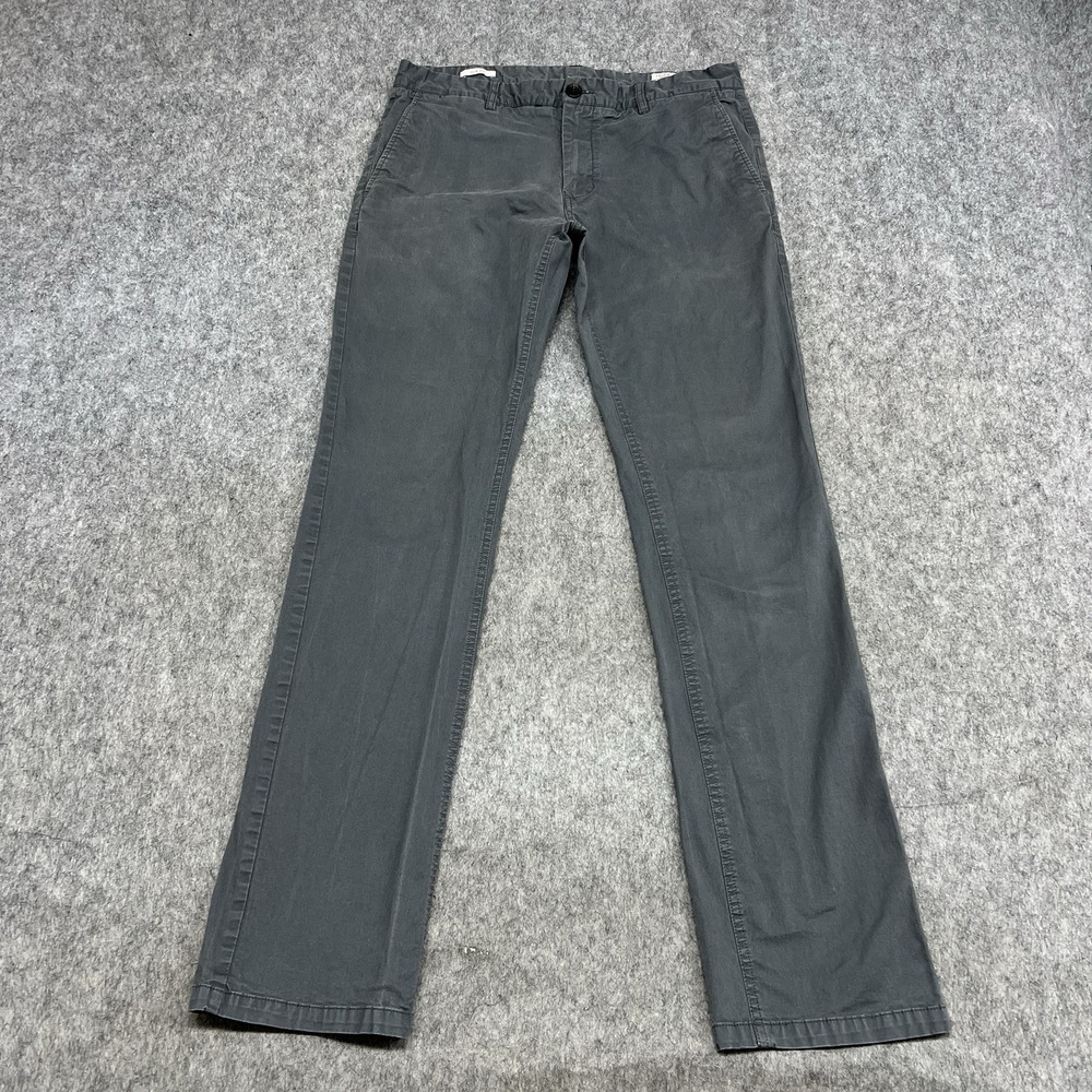 7 Diamonds Pants Mens 32x34 Grey Slim Chino Stretch Clifton Performance FIT32x32